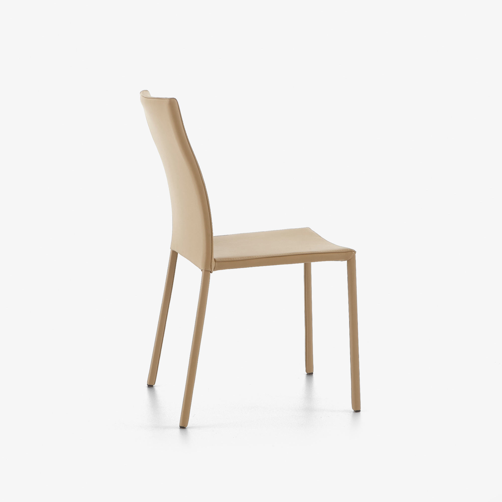 Image Dining chair beige leather  6