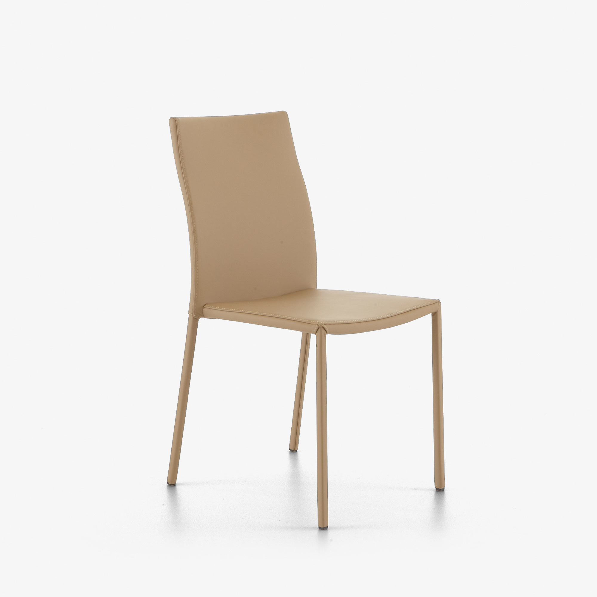 Image Dining chair beige leather  7