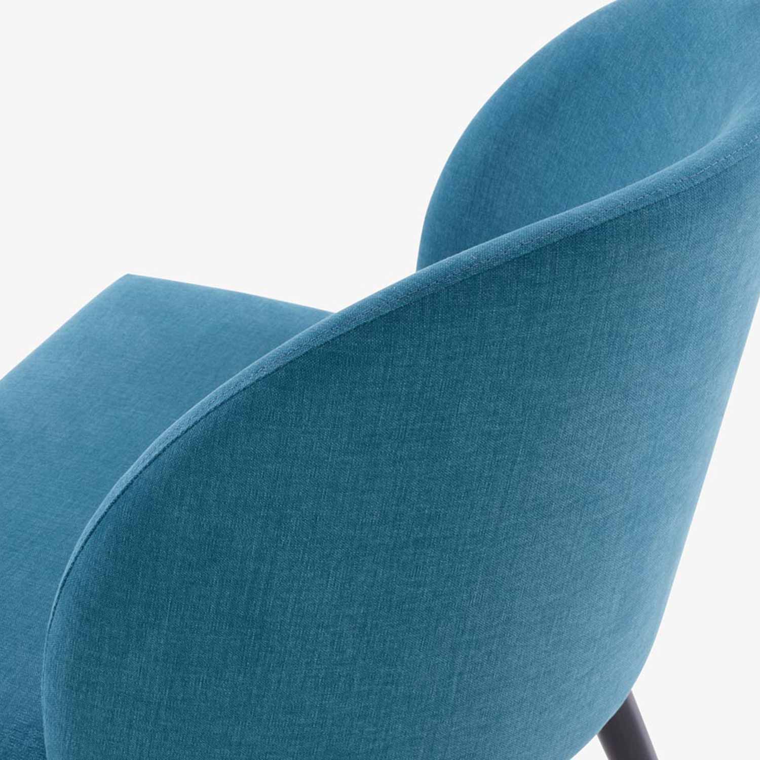 Image Dining chair fabric-bleu canard  6