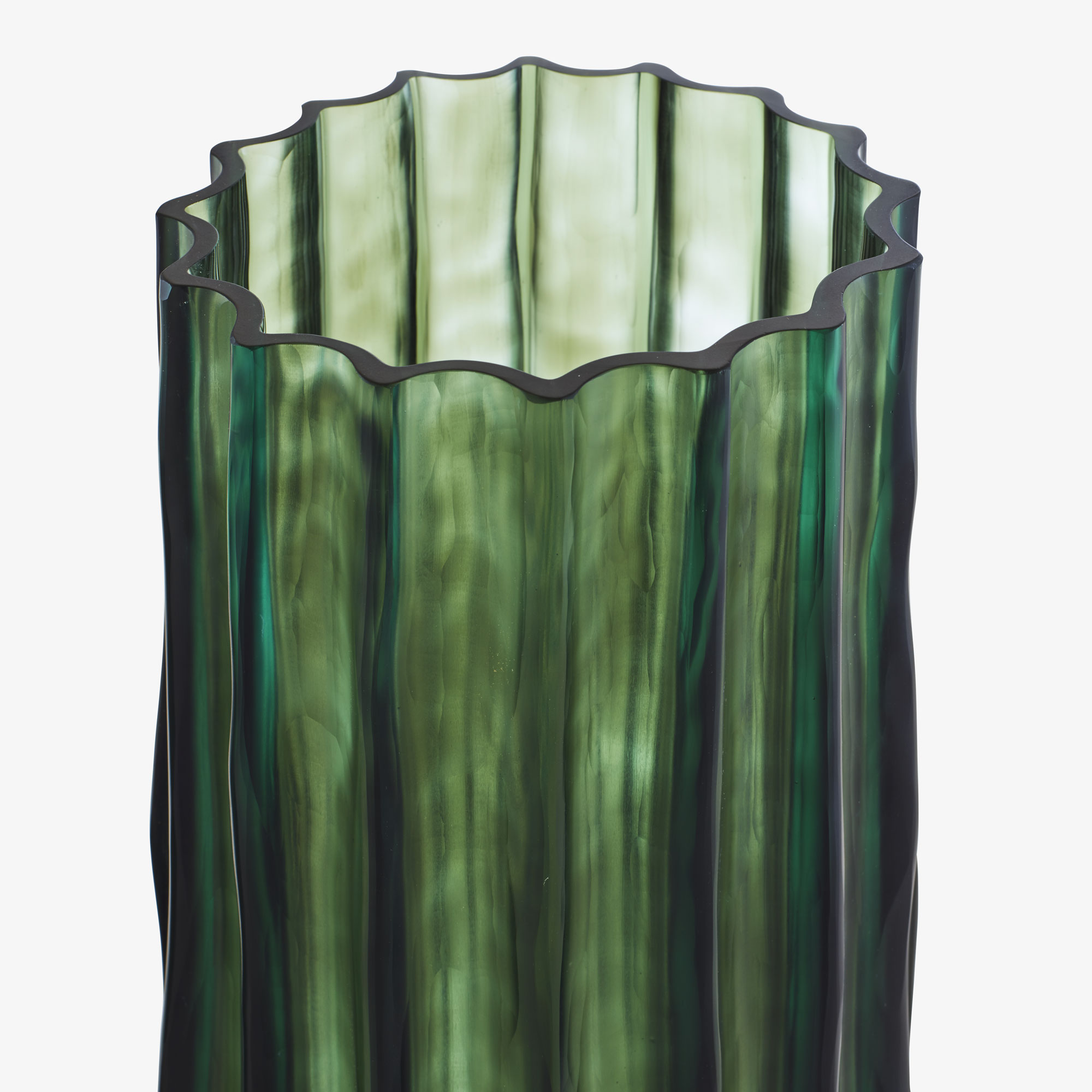Vases & Bowls Ribbed Vase large green - Ligne Roset