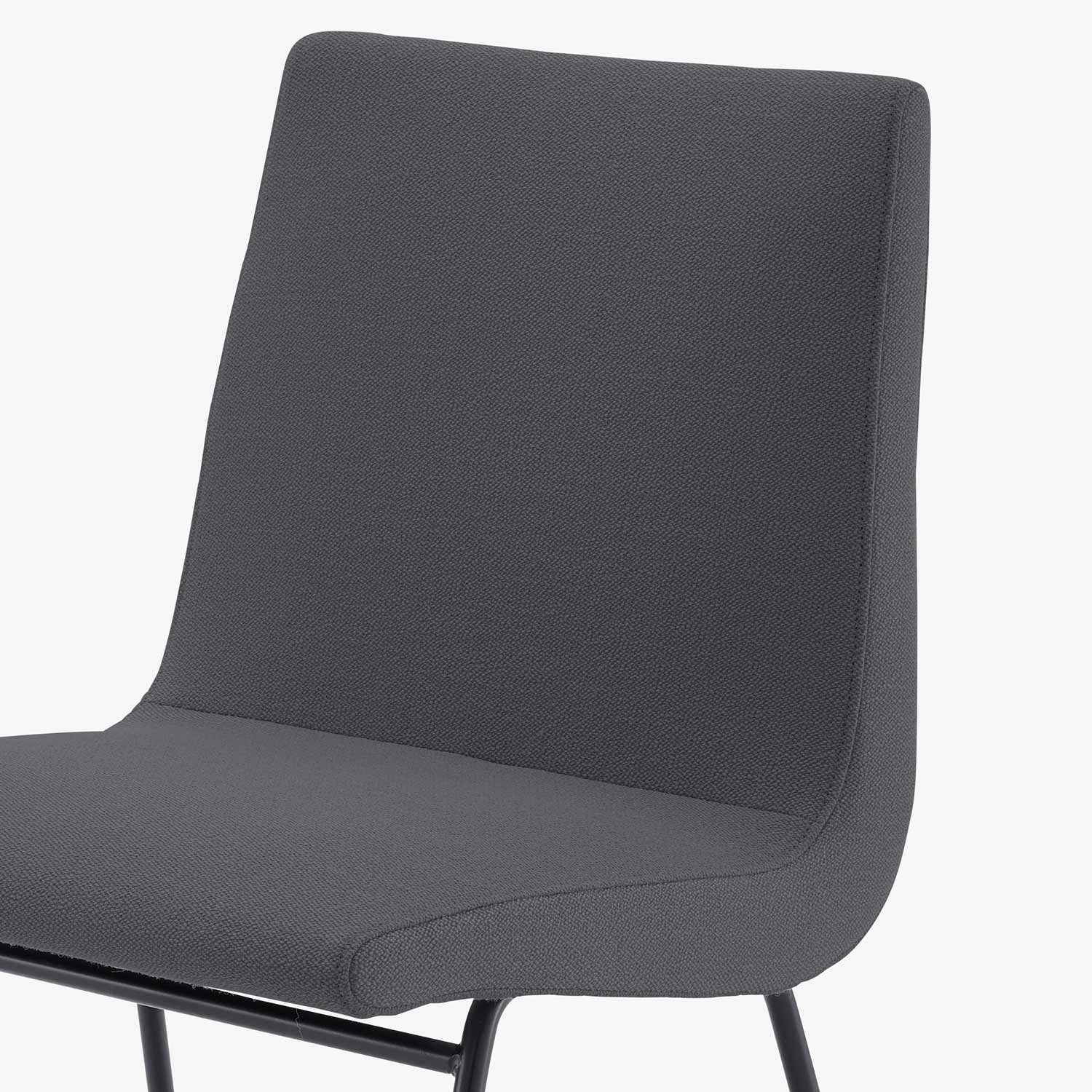 Image Dining chair base in satin-finish black lacquer  8