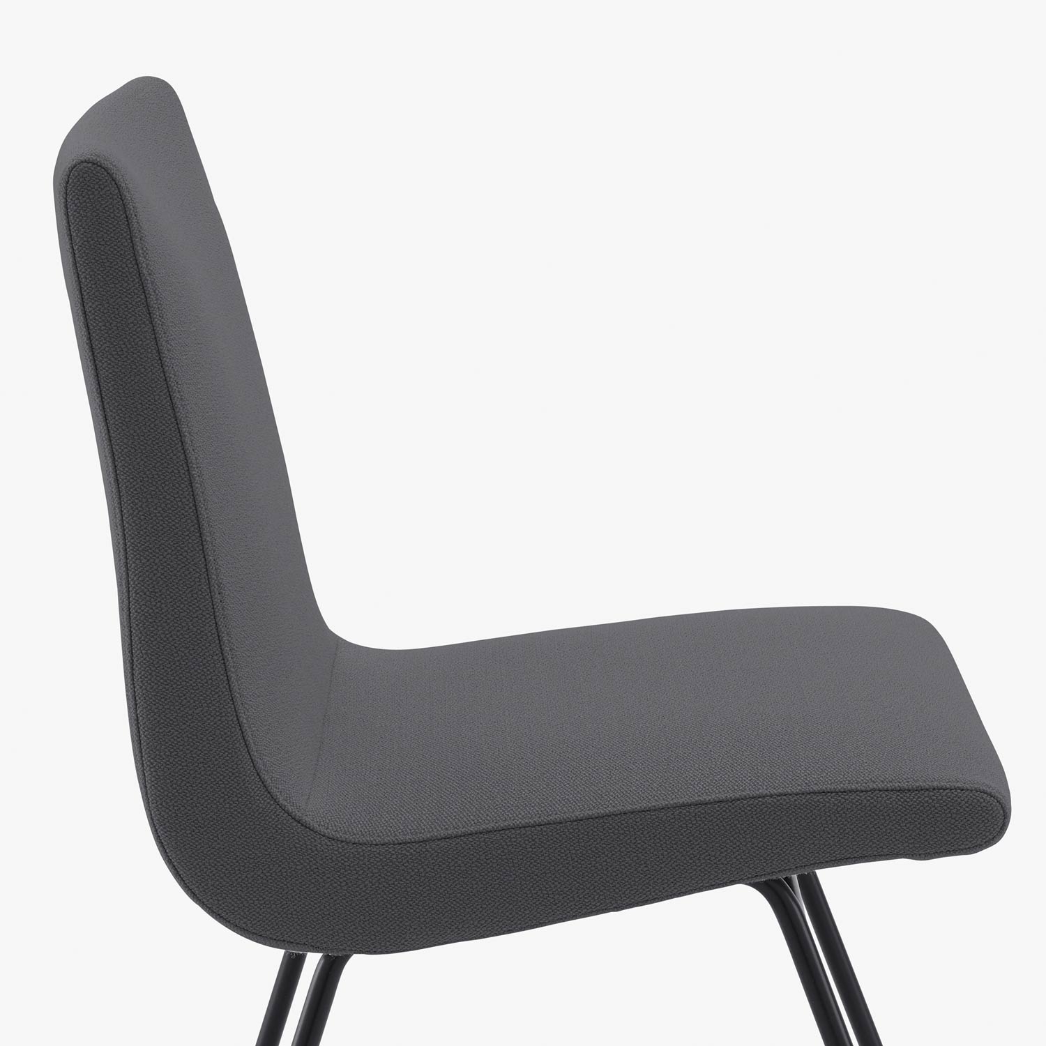 Image Dining chair base in satin-finish black lacquer  9