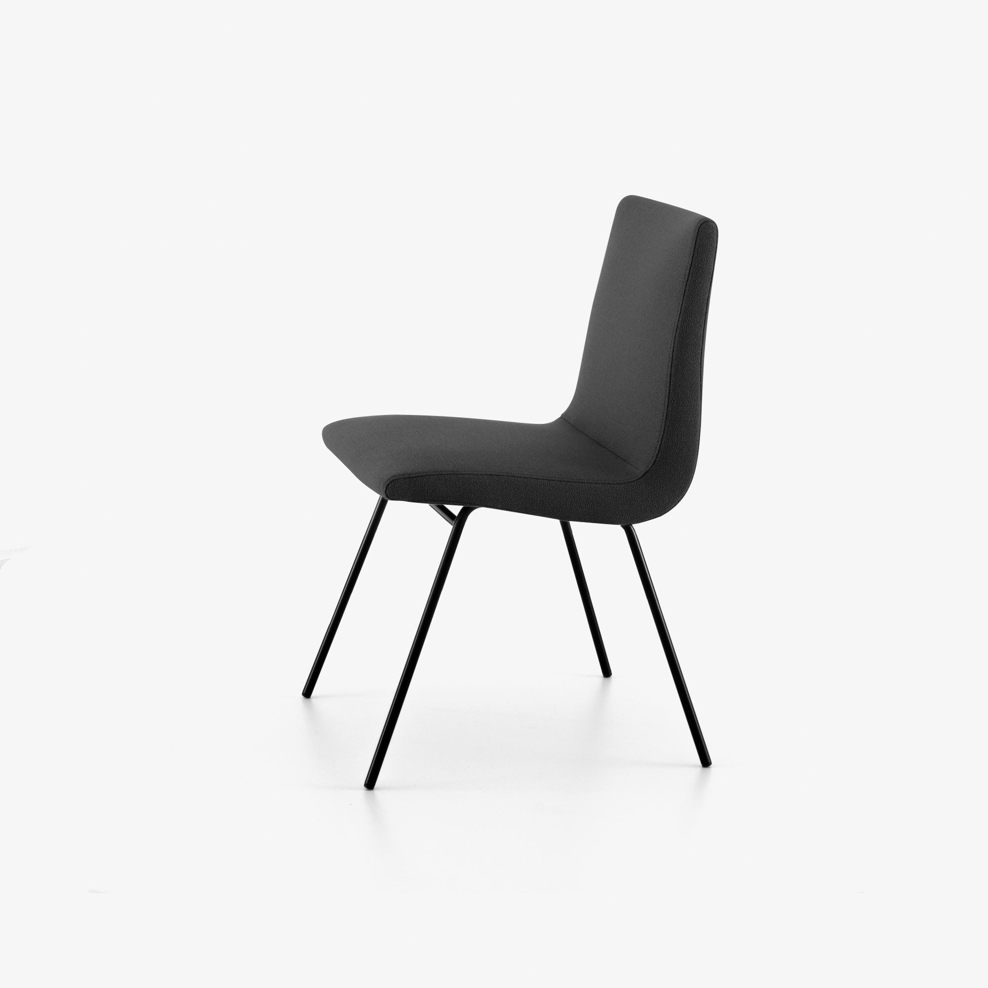 Image Dining chair base in satin-finish black lacquer  3
