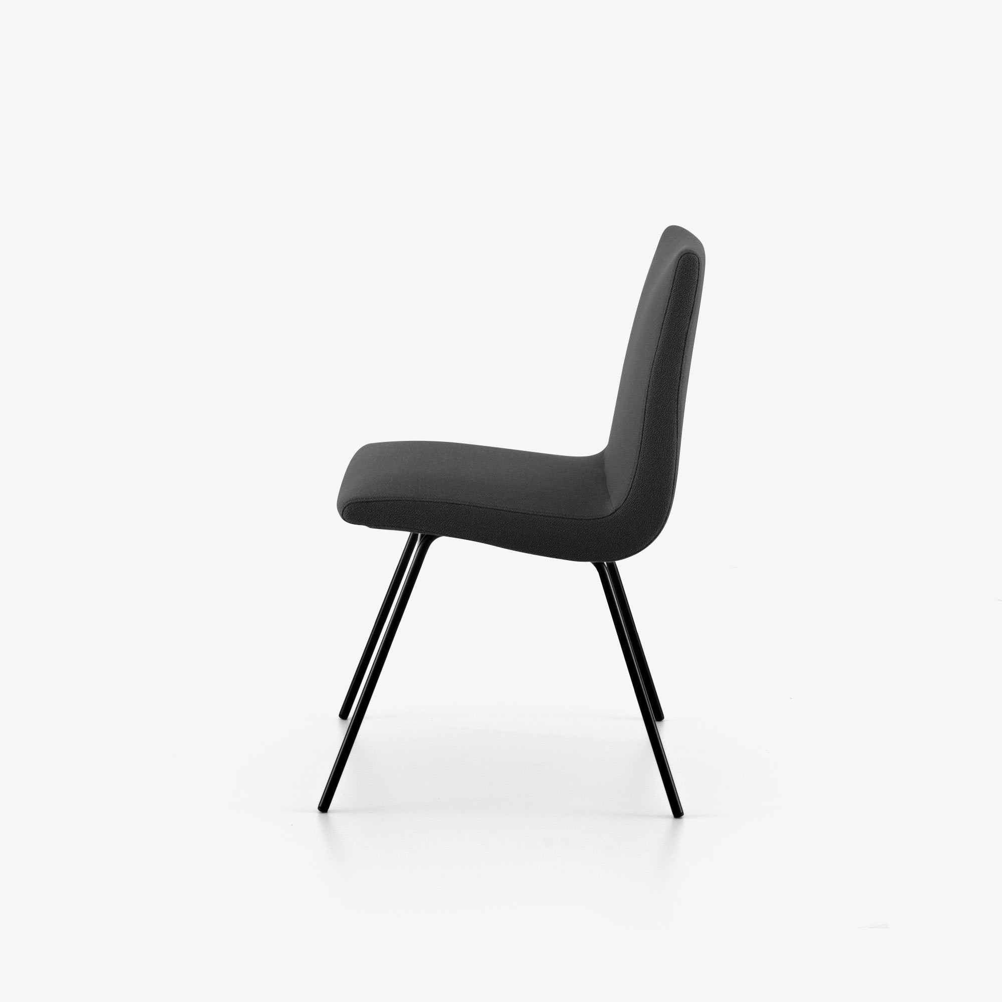 Image Dining chair base in satin-finish black lacquer  4
