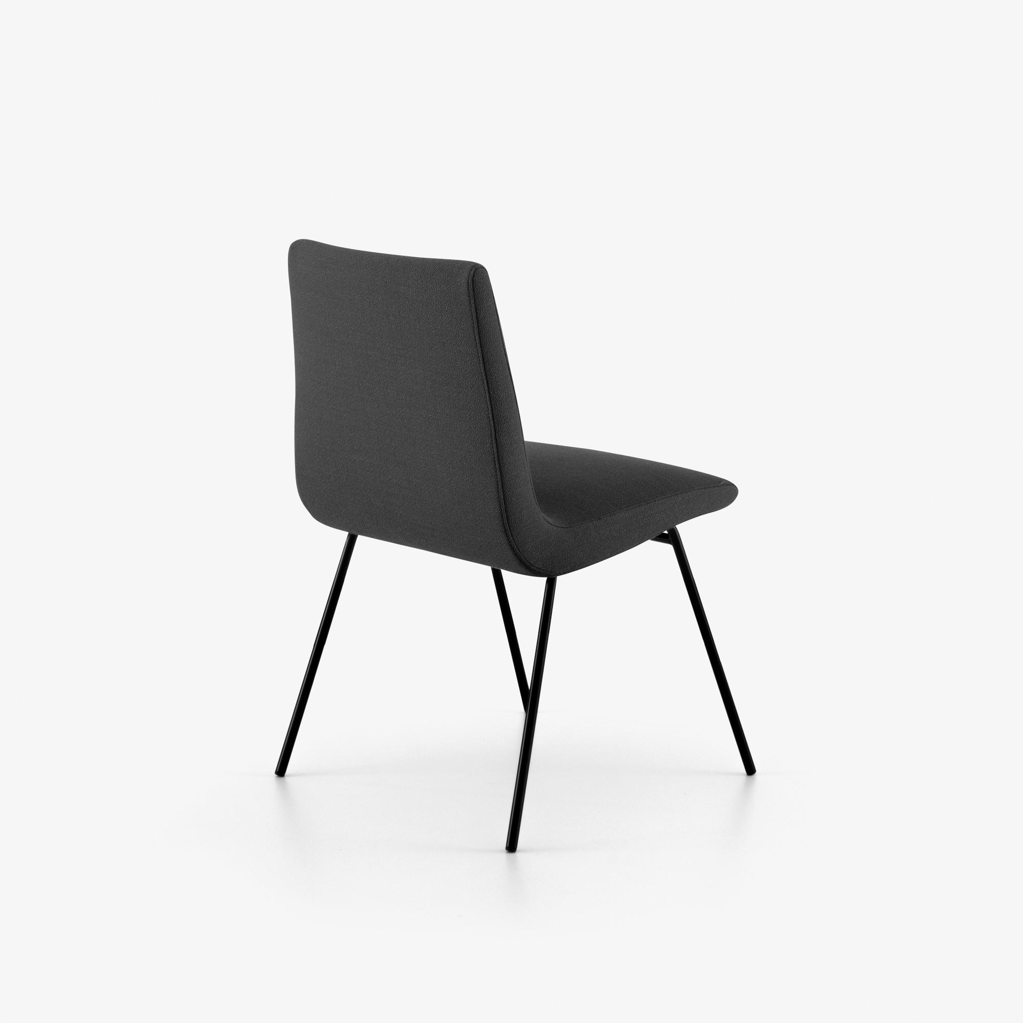 Image Dining chair base in satin-finish black lacquer  6