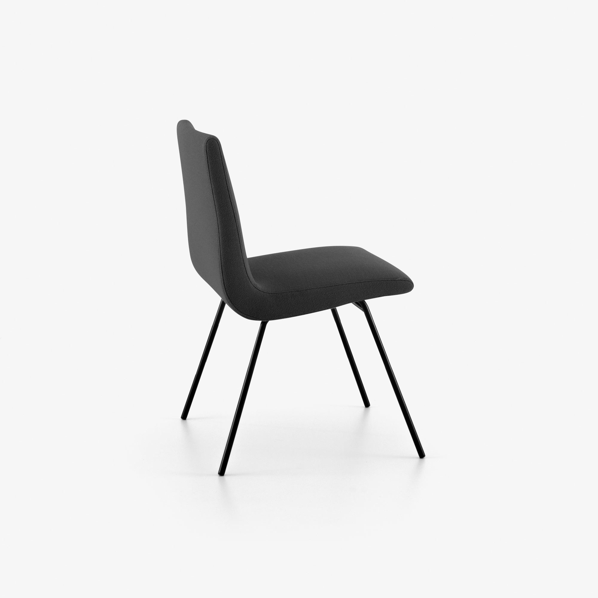 Image Dining chair base in satin-finish black lacquer  7