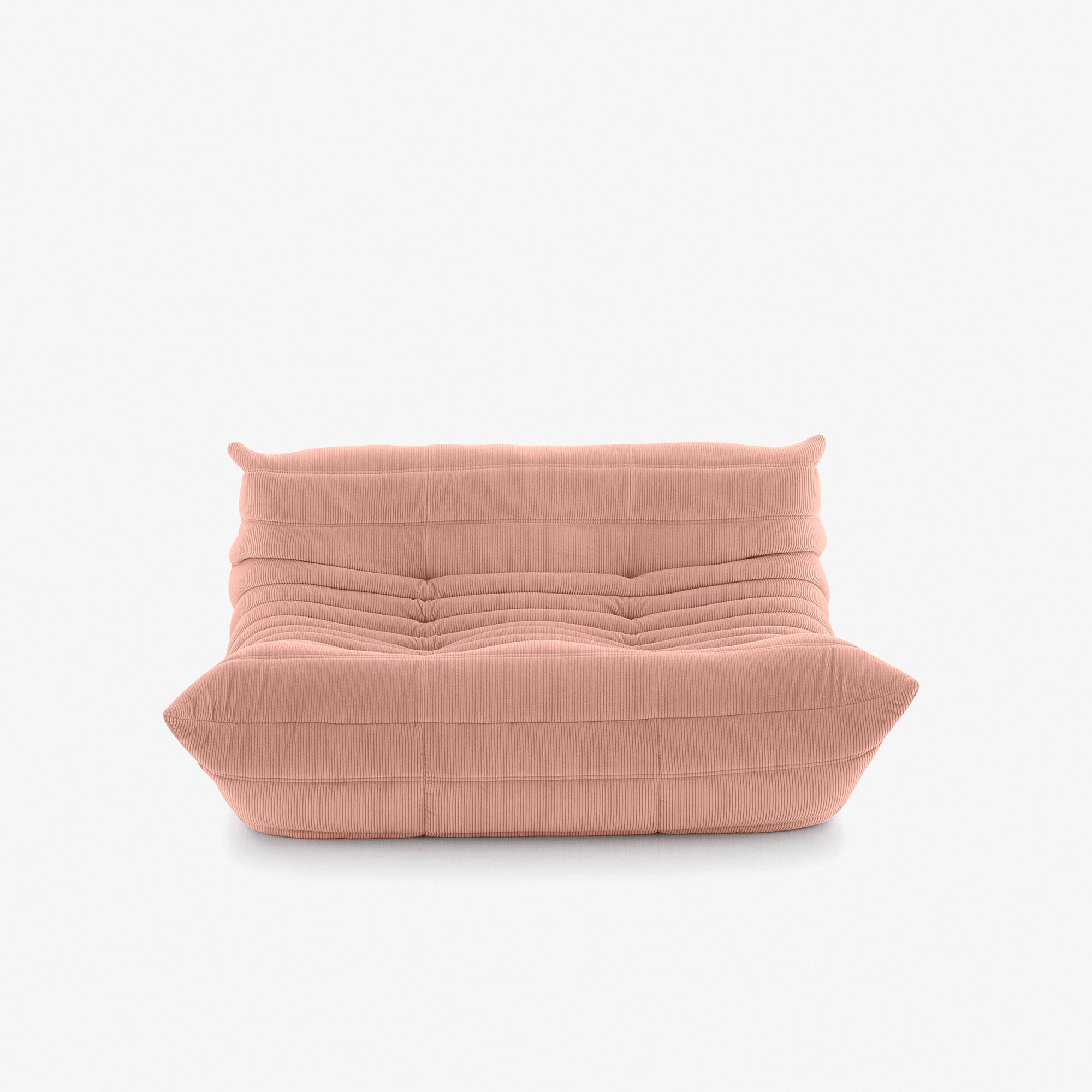 Ligne Roset by Inga Sempé Moel Red and Grey Quilted Loveseat Sofa