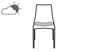 DINING CHAIR WHITE INDOOR / OUTDOOR