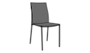 DINING CHAIR GREY LEATHER 