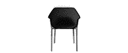 CHAIR WITH ARMS ANTHRACITE METAL BASE 
