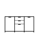 SIDEBOARD 2 DOORS + 3 DRAWERS