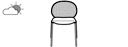 DINING CHAIR OUTDOOR WHITE LACQUERED BASE
