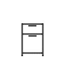 NIGHT CHEST 1 DRAWER + 1 DOOR