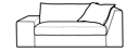 ASYMMETRICAL LOVESEAT LEFT COMPLETE ELEMENT 