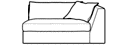 LEFT-ARM LOVESEAT WITH ARMREST A 
