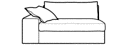 RIGHT-ARM LOVESEAT WITH ARMREST B 