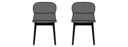 SET OF 2 DINING CHAIRS - SILVIA FABRIC-ROUILLE 