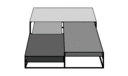 LOW TABLE TOPS IN GOLDEN BRASS ASPECT STEEL 