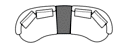 SYMMETRICAL SETTEE MODULE 1 + SHELF W/O SMALL BACK CUSHIONS 