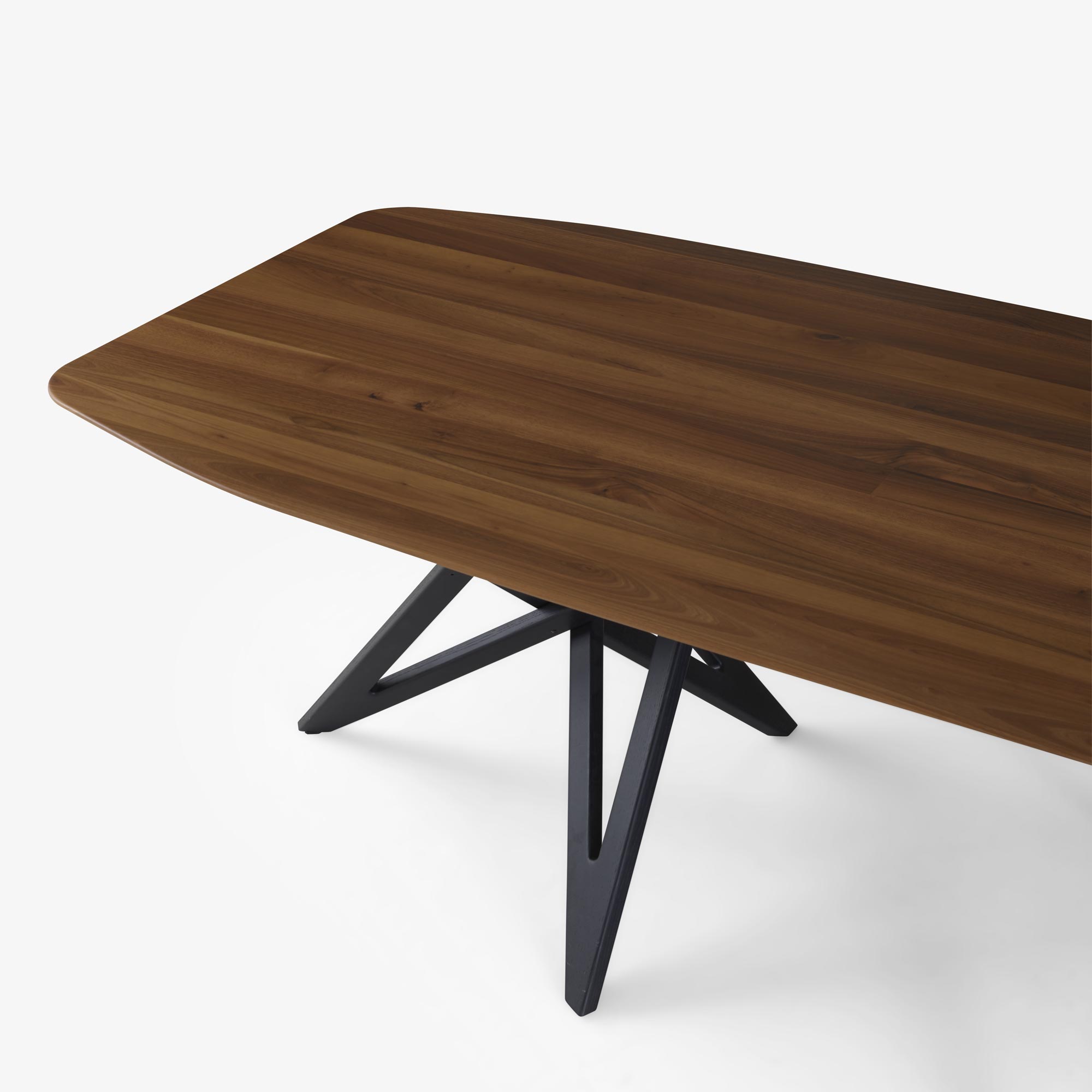 Image Mesa de comedor - forma barril patas de fresno teñido negro  3