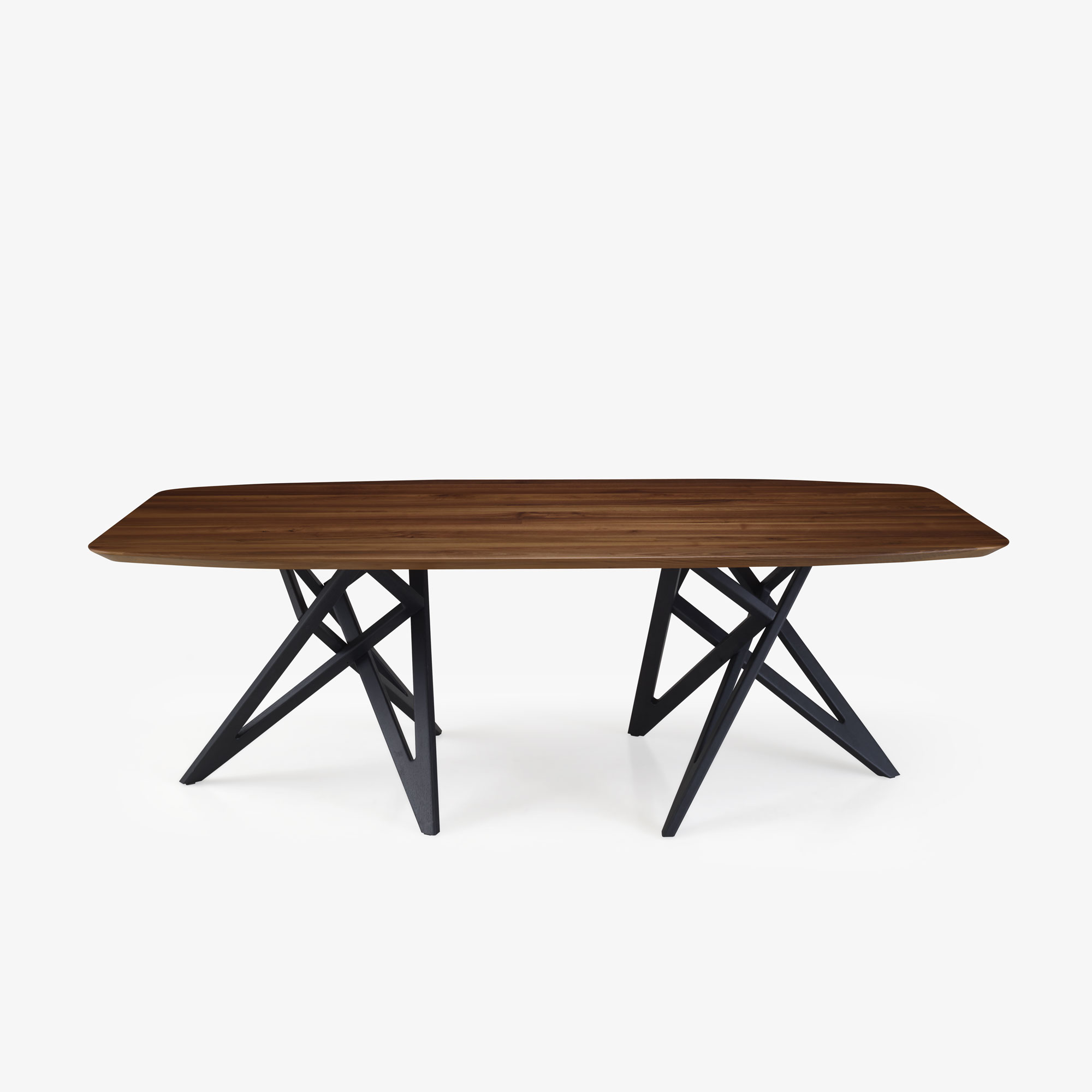 Image Mesa de comedor - forma barril patas de fresno teñido negro  1