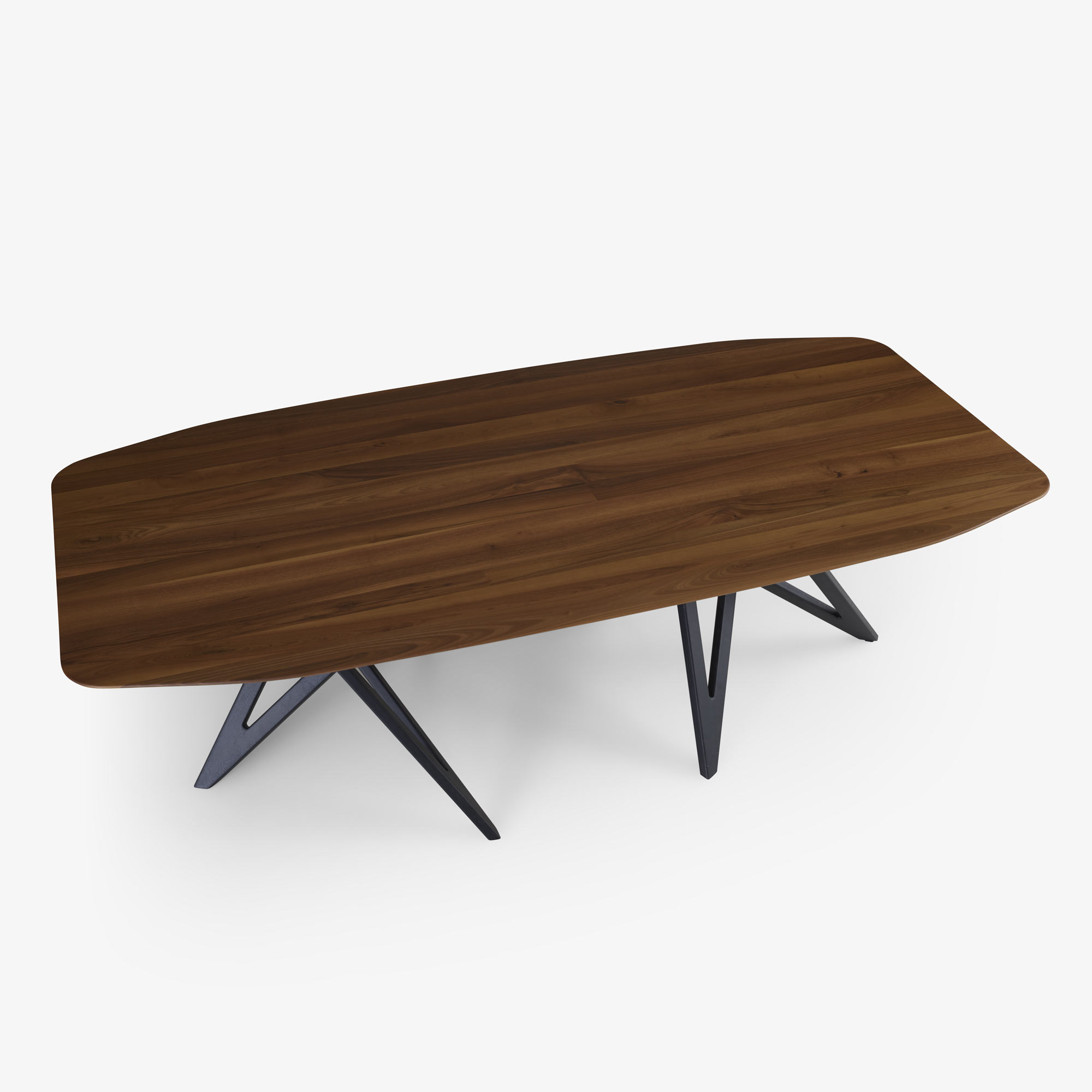 Image Mesa de comedor - forma barril patas de fresno teñido negro  2