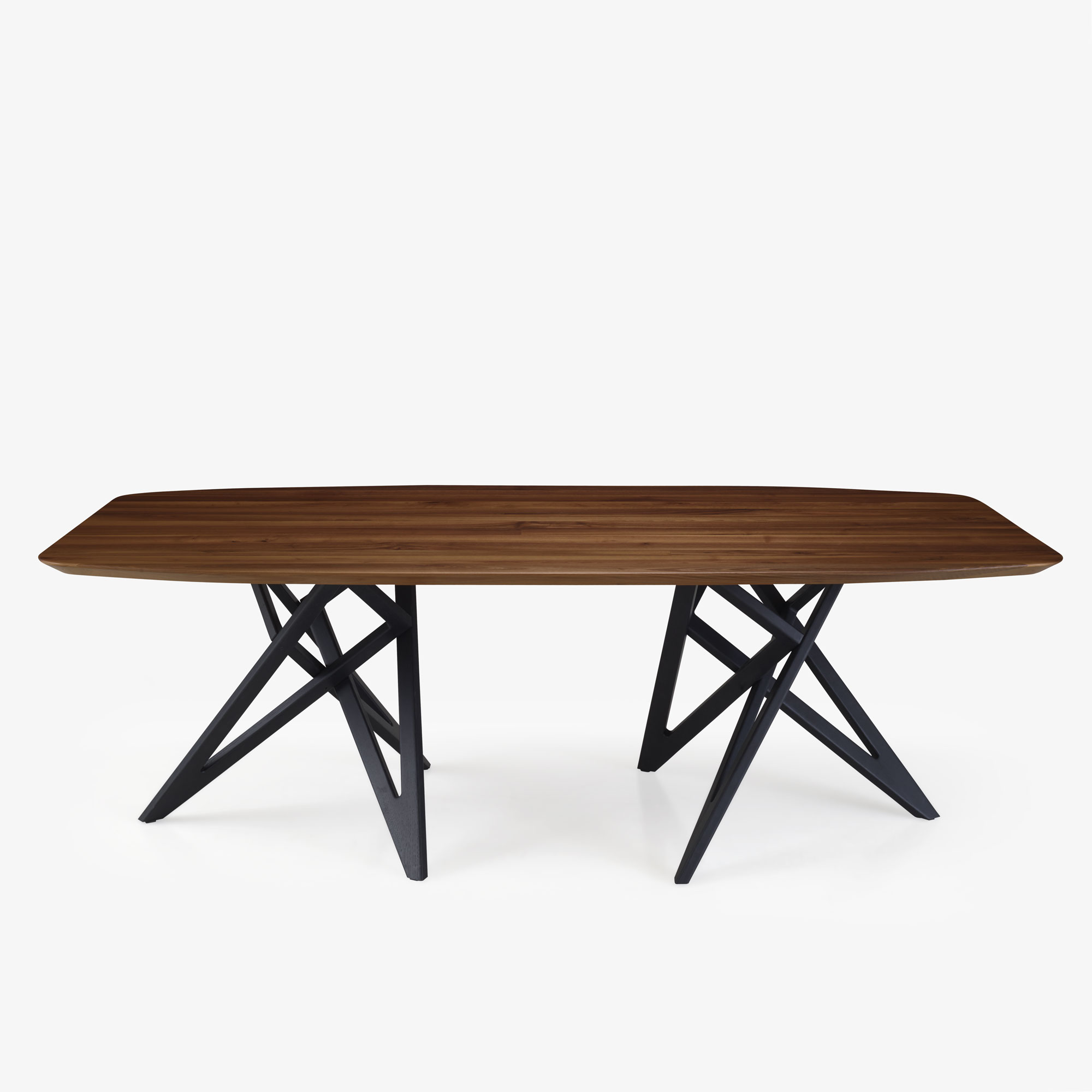 Image MESA DE COMEDOR - FORMA BARRIL PATAS DE FRESNO TEÑIDO NEGRO 