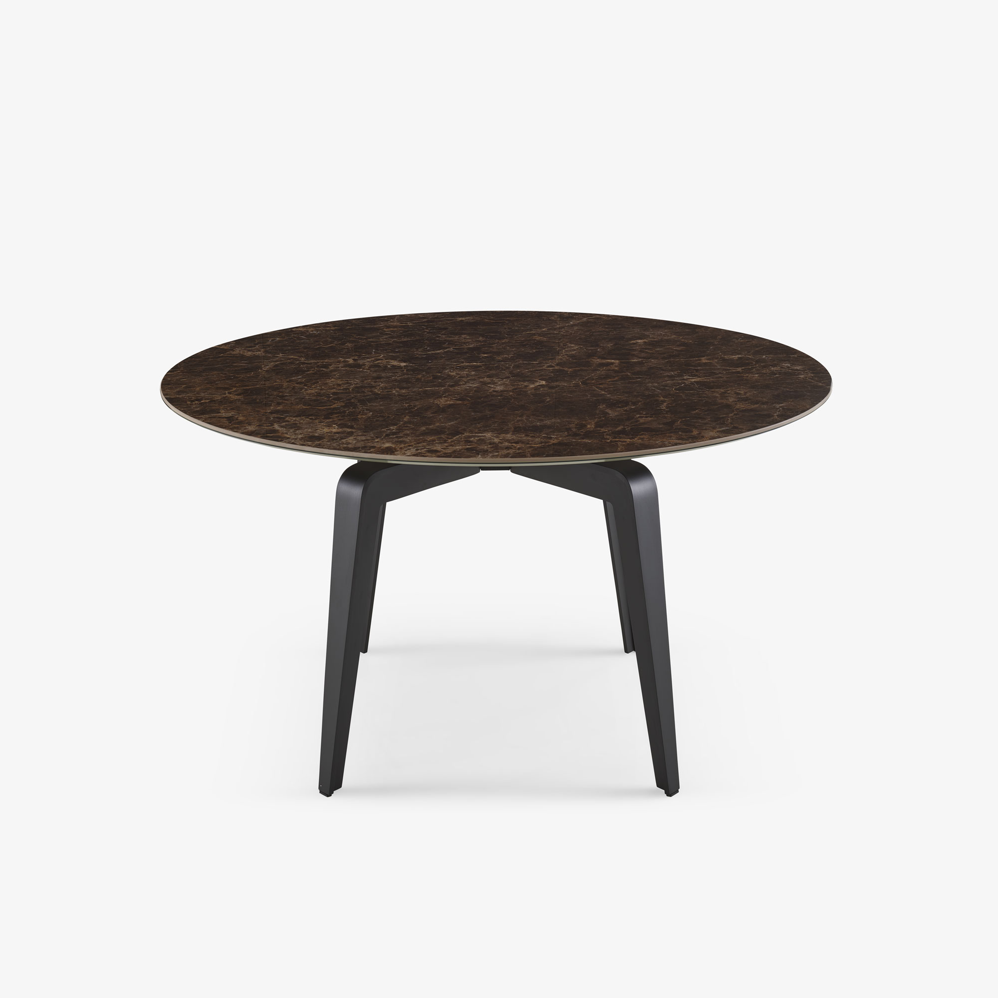 Image Round dining table black lacquered base  1