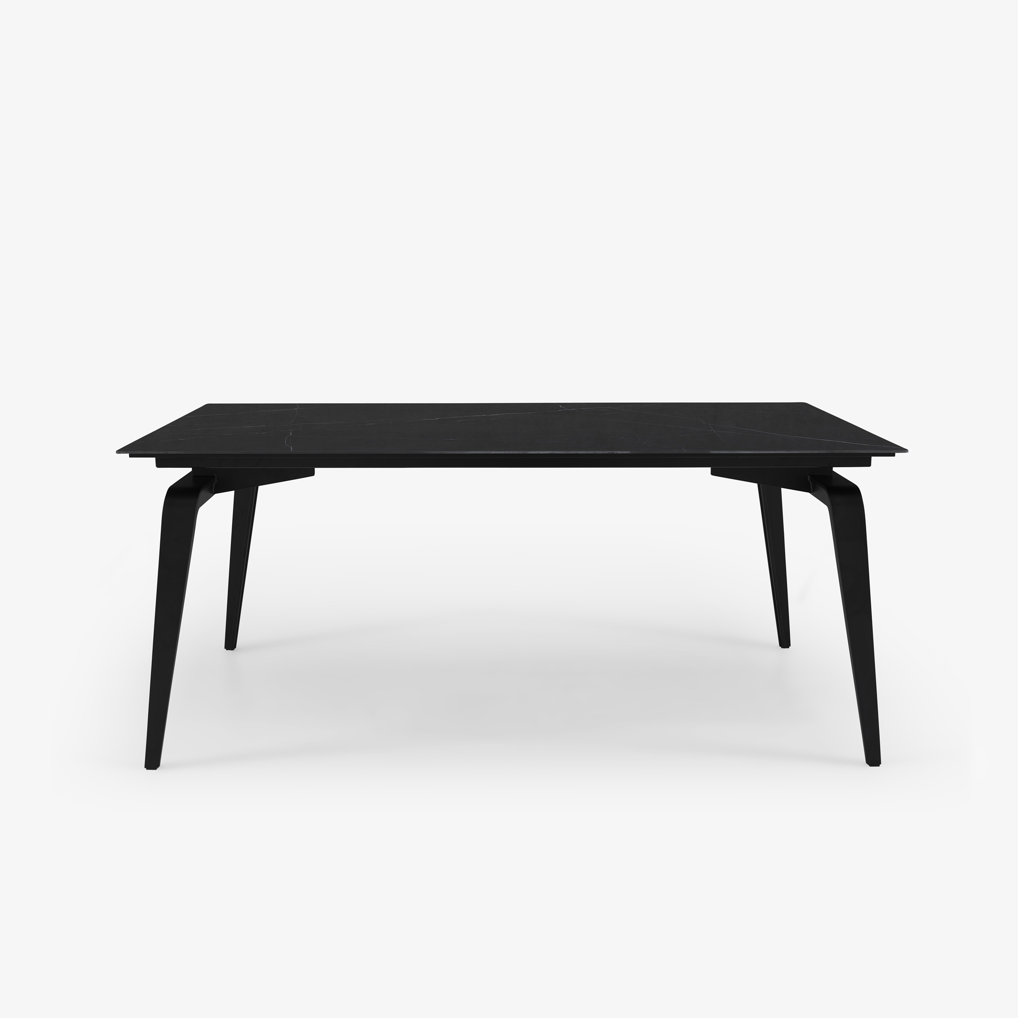 Image Mesa de comedor rectangular patas lacadas en negro  1