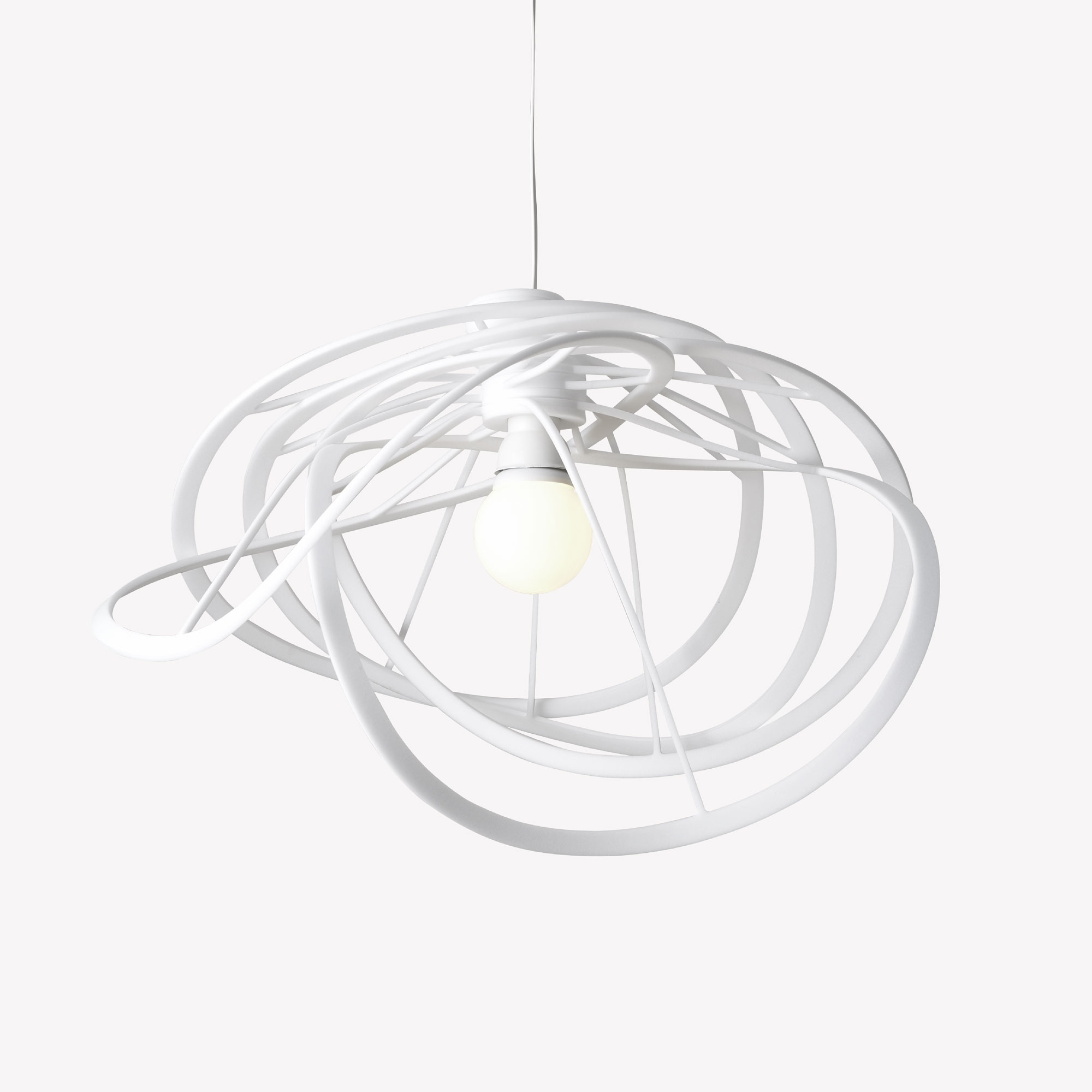 Image SUSPENDED CEILING LIGHT WHITE LARGE