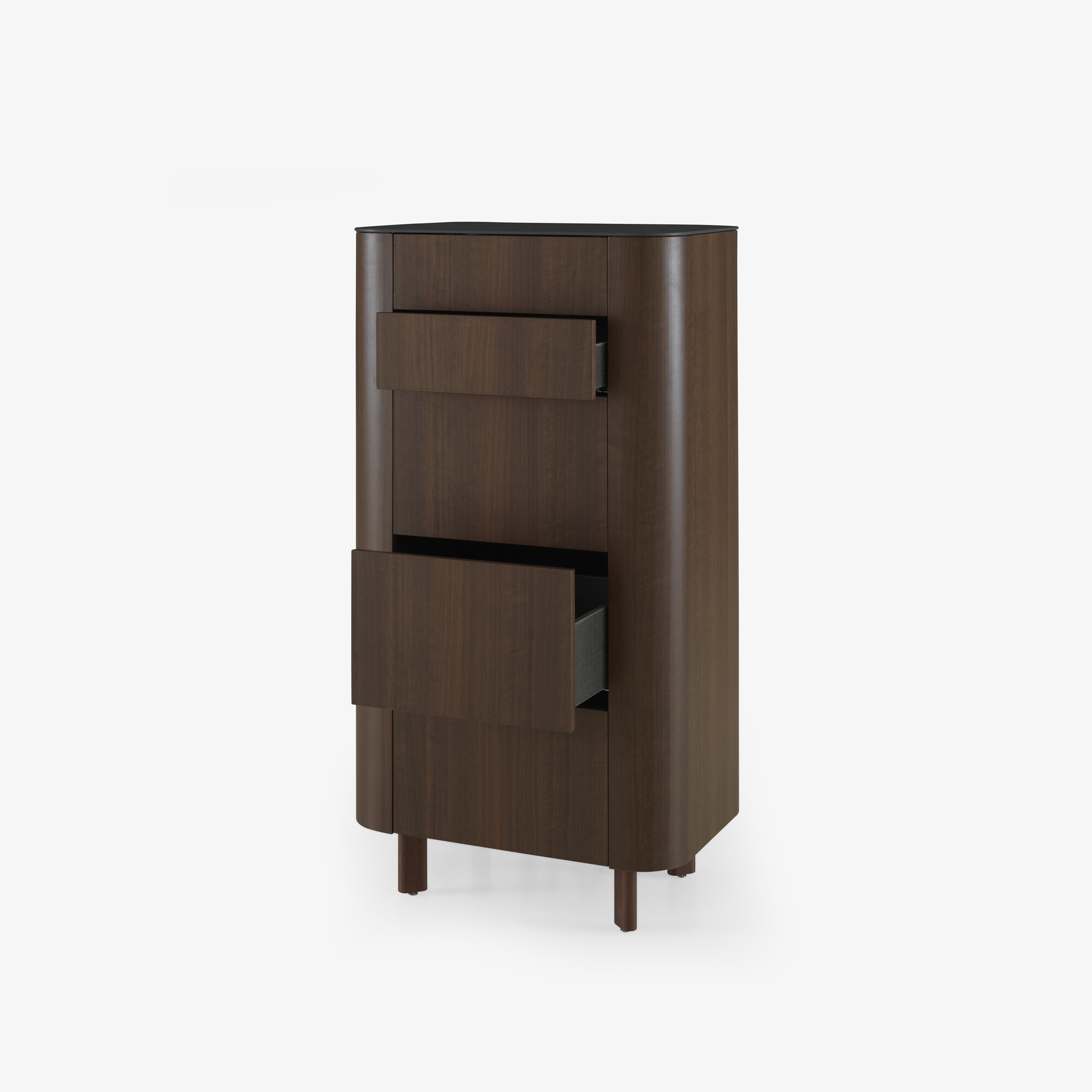 Image Chest of drawers dark walnut marquinia ceramic stoneware top 3