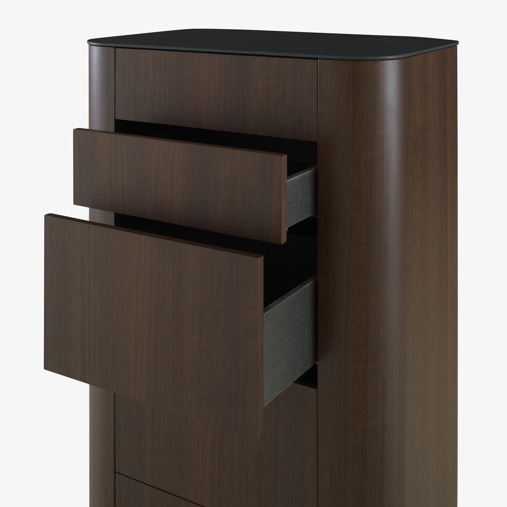 Image Chest of drawers dark walnut marquinia ceramic stoneware top 4