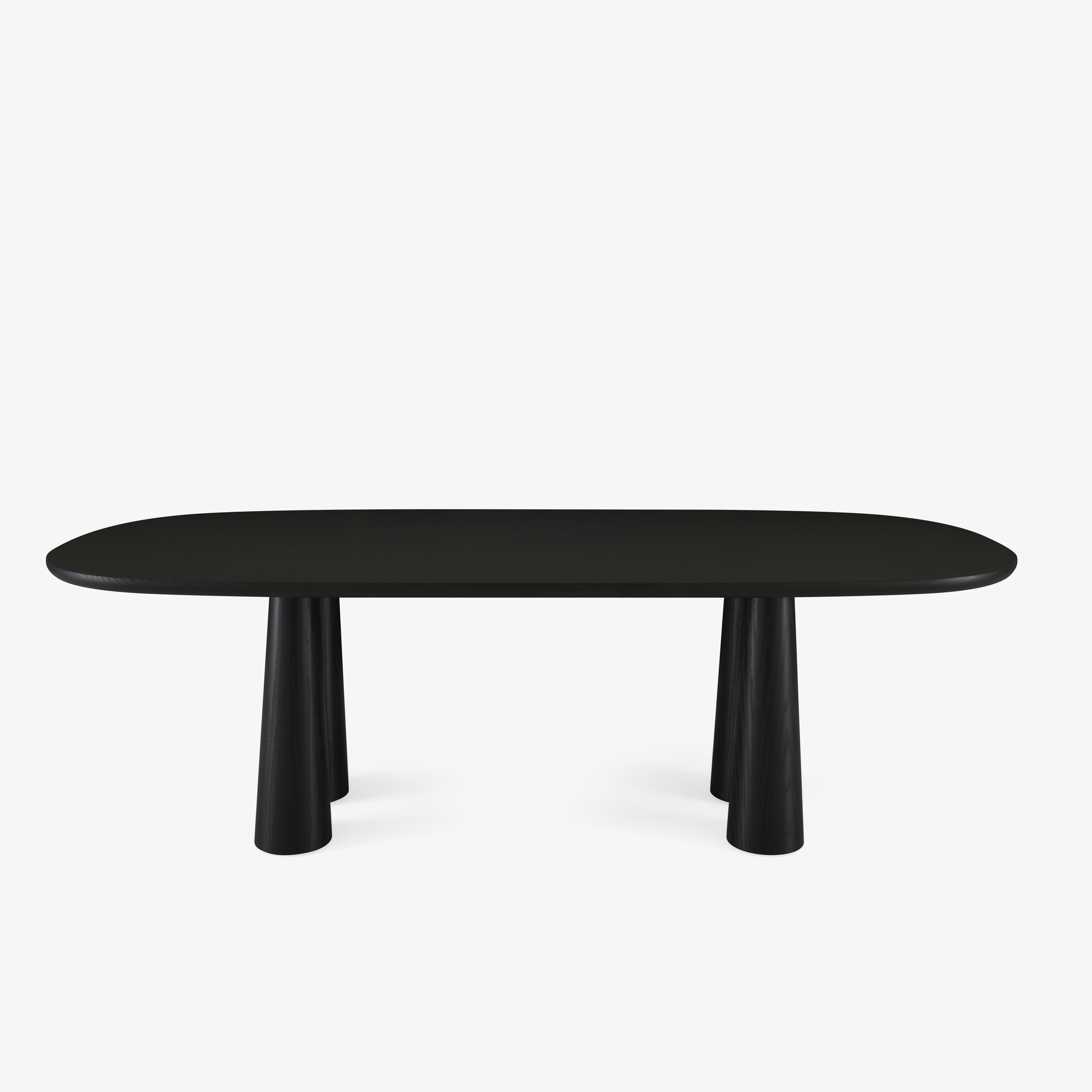 Image DINING TABLE BLACK STAINED ASH BASE IN BLACK STAINED ASH