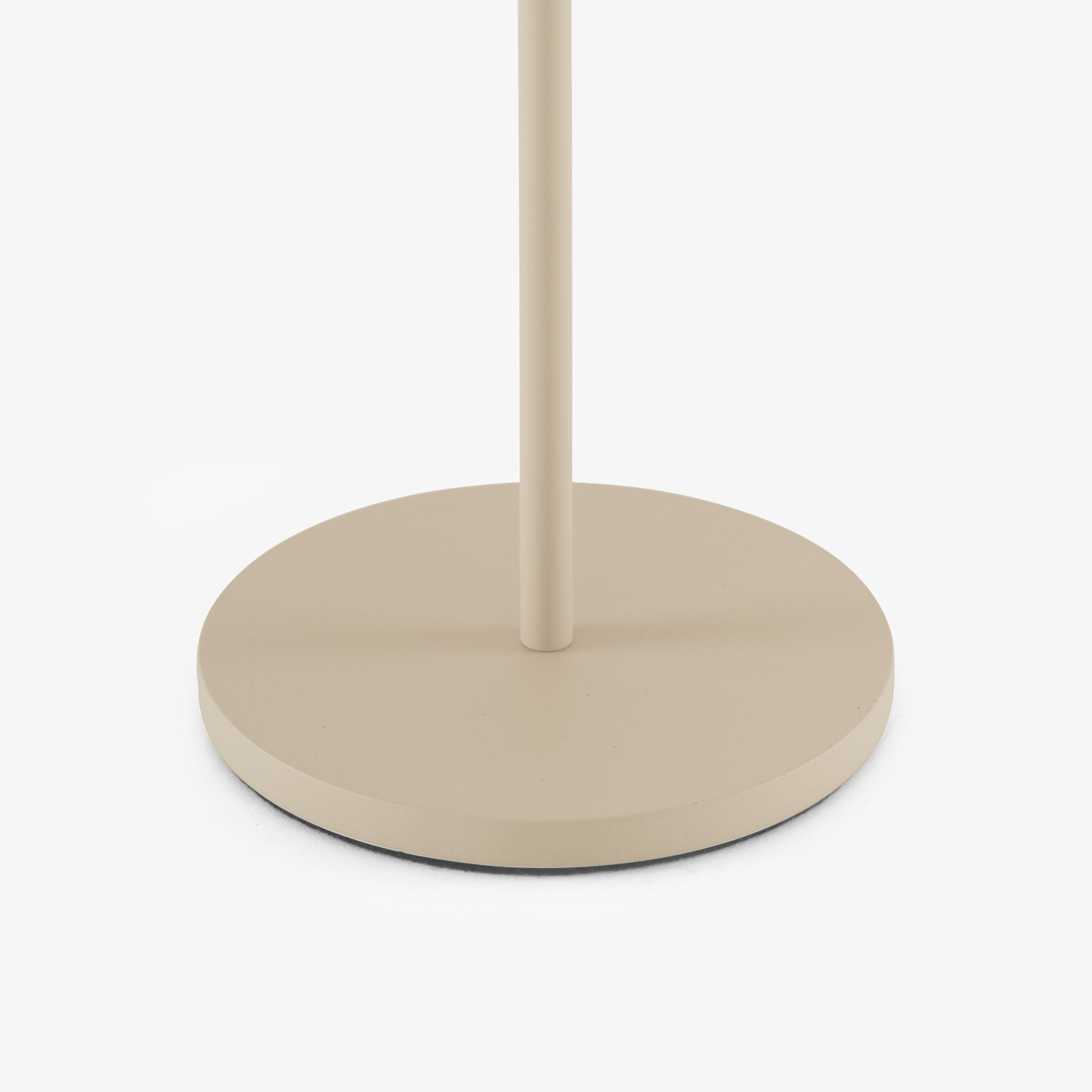 Image Pedestal table base textured beige lacquer  3