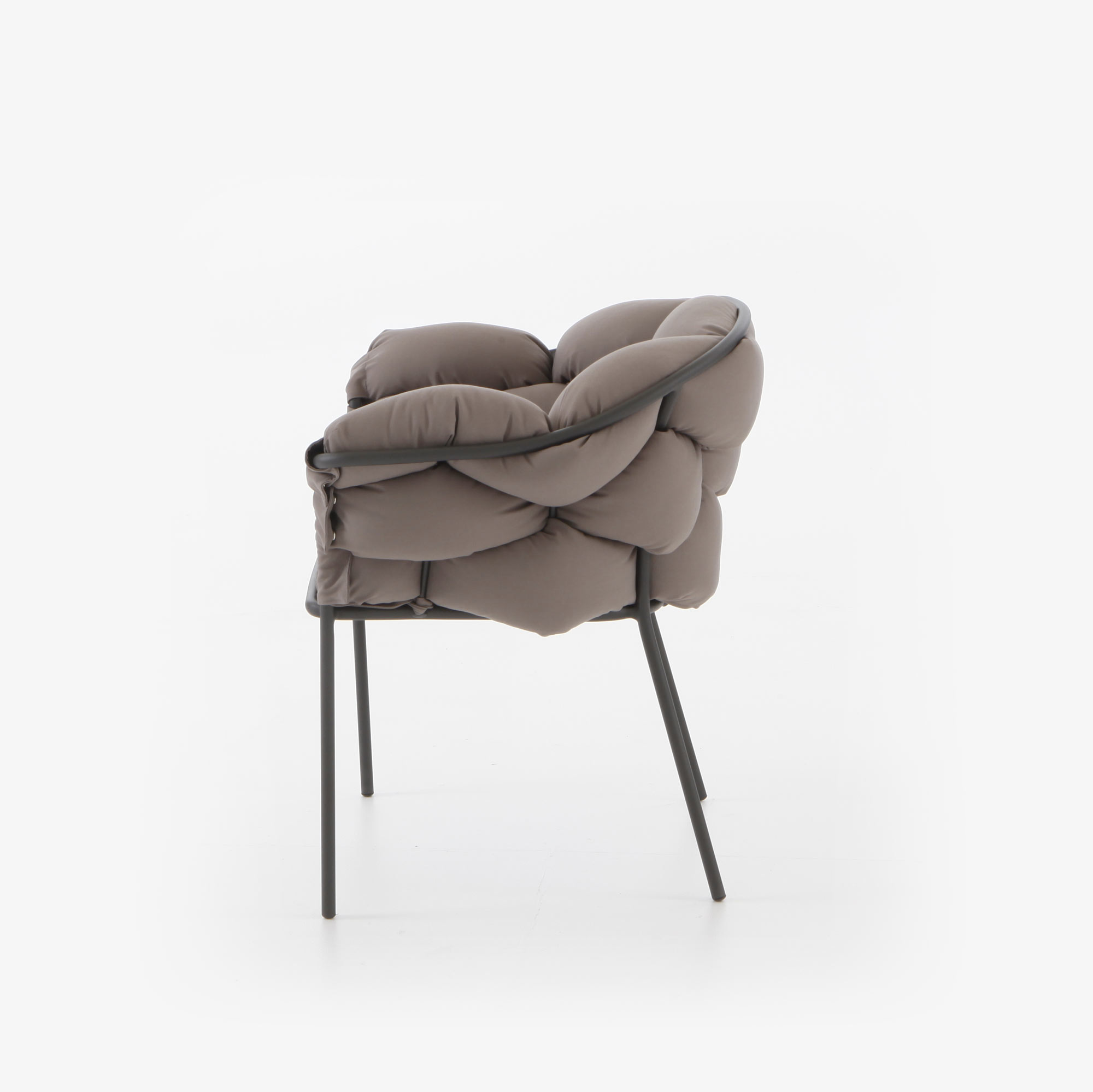 Image Silla con brazos taupe / estructura charbon  4