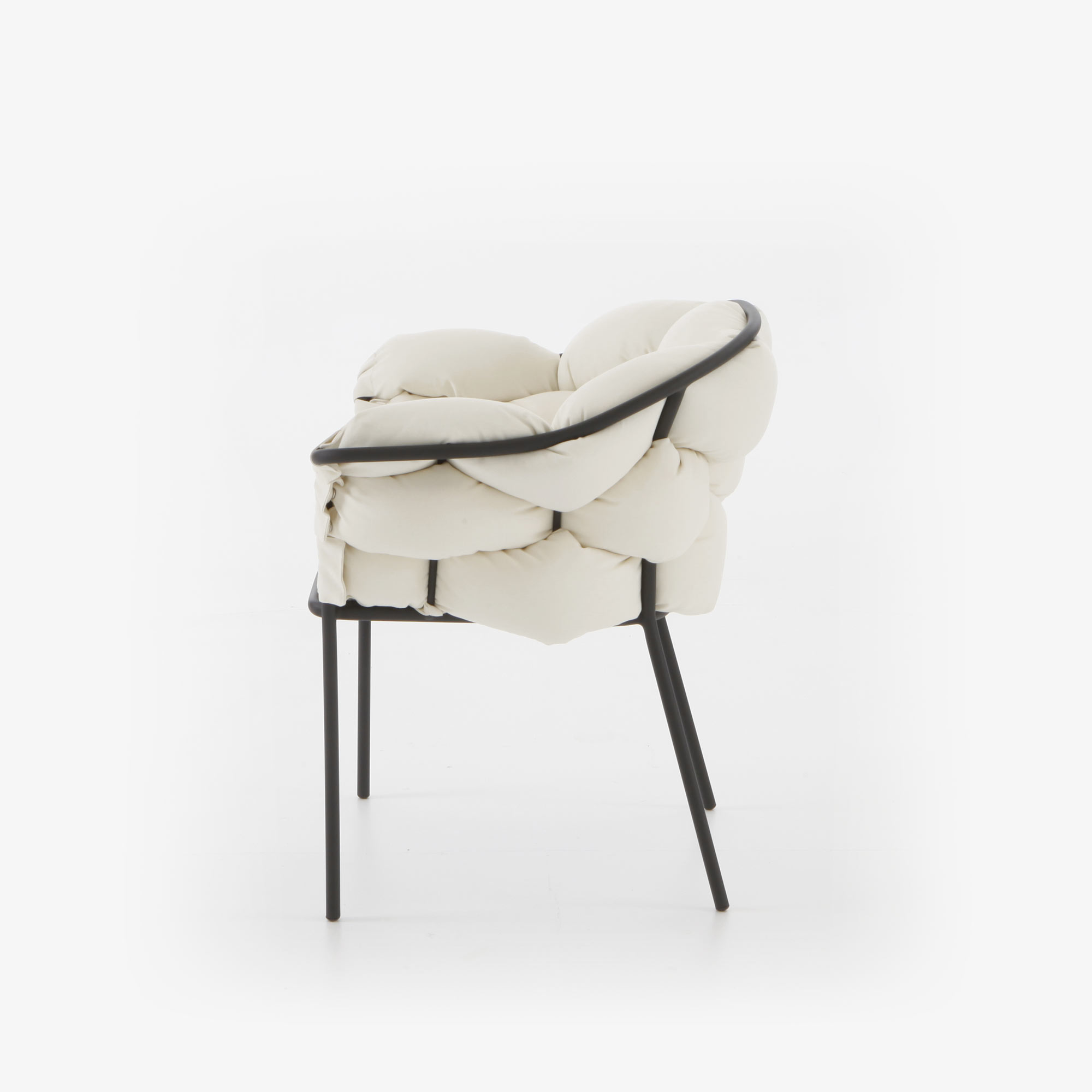 Image Silla con brazos ecru / estructura charbon  4