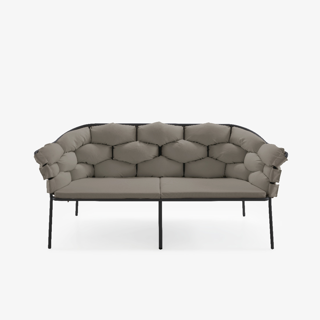 Image Sofa 2 plazas taupe / estructura charbon  1