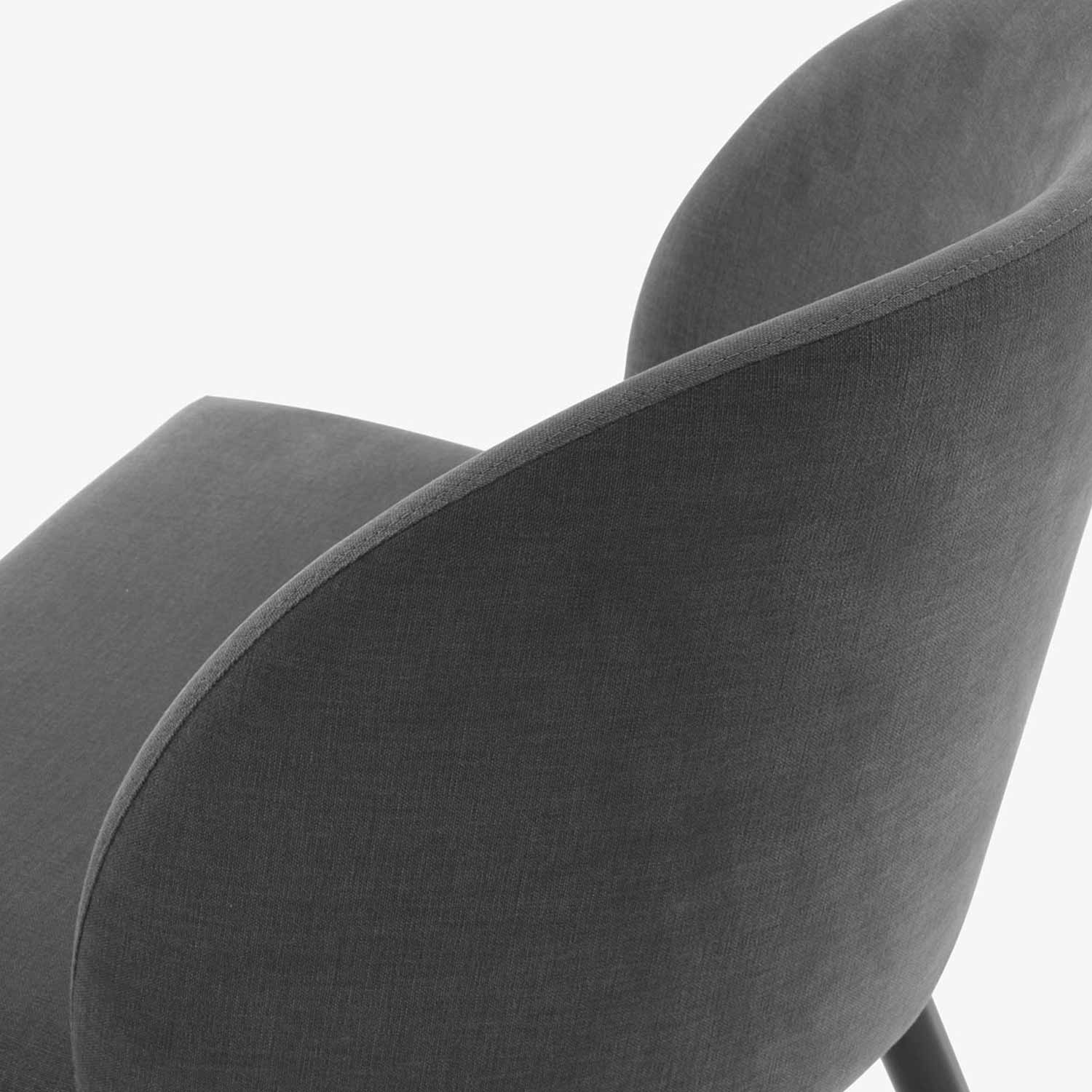 Image Chaise tissu anthracite  6