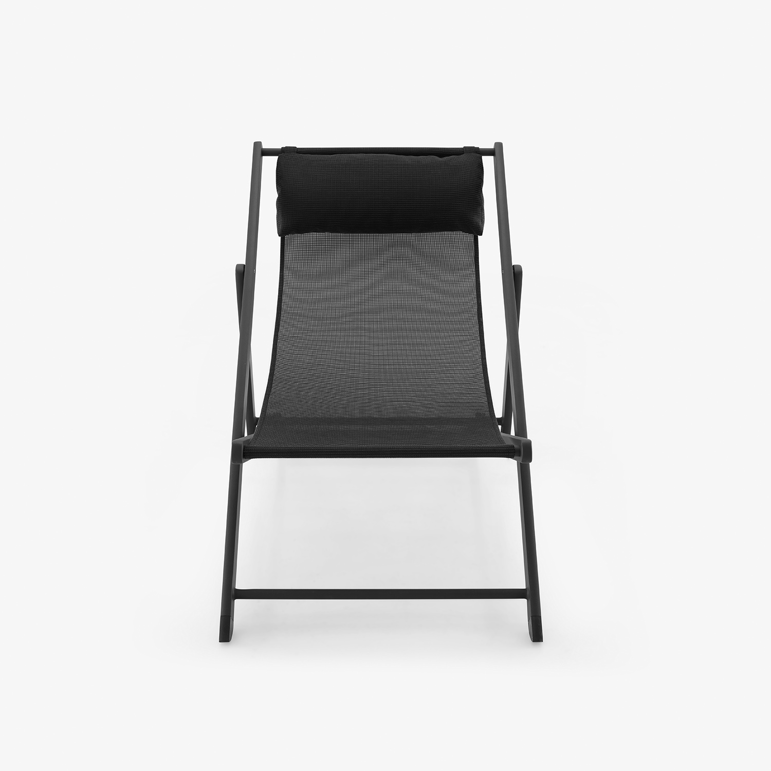 Image Set of 2 deck chairs onyx (black)  1
