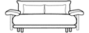 BEDSETTEE 155 WITH ARMS WITH LUMBAR CUSHIONS SOFT VERSION 