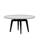 MESA DE COMEDOR REDONDA TABLERO GRES CERÁMICO 