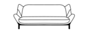 BED SETTEE WITH 2 ARMS  
