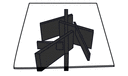 MESA DE CENTRO RECTANGULAR NOGAL EUROPEO MACIZO TEÑIDO NEGRO