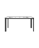 TABLE DE REPAS AVEC ALLONGES PIÉTEMENT LAQUÉ BRONZE 