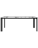 TABLE DE REPAS AVEC ALLONGES PIÉTEMENT LAQUÉ BRONZE 