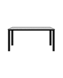MESA DE COMEDOR CON EXTENSIBLES PATAS DE ROBLE COLOR NEGRO 