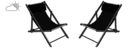 SET OF 2 DECK CHAIRS ONYX (BLACK) 