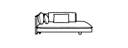 CHAISE LONGUE WITH ARMREST 