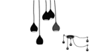 SUSPENDED CEILING LIGHT 5 CABLES 